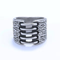 Old-fashioned neutral 925 silver ring