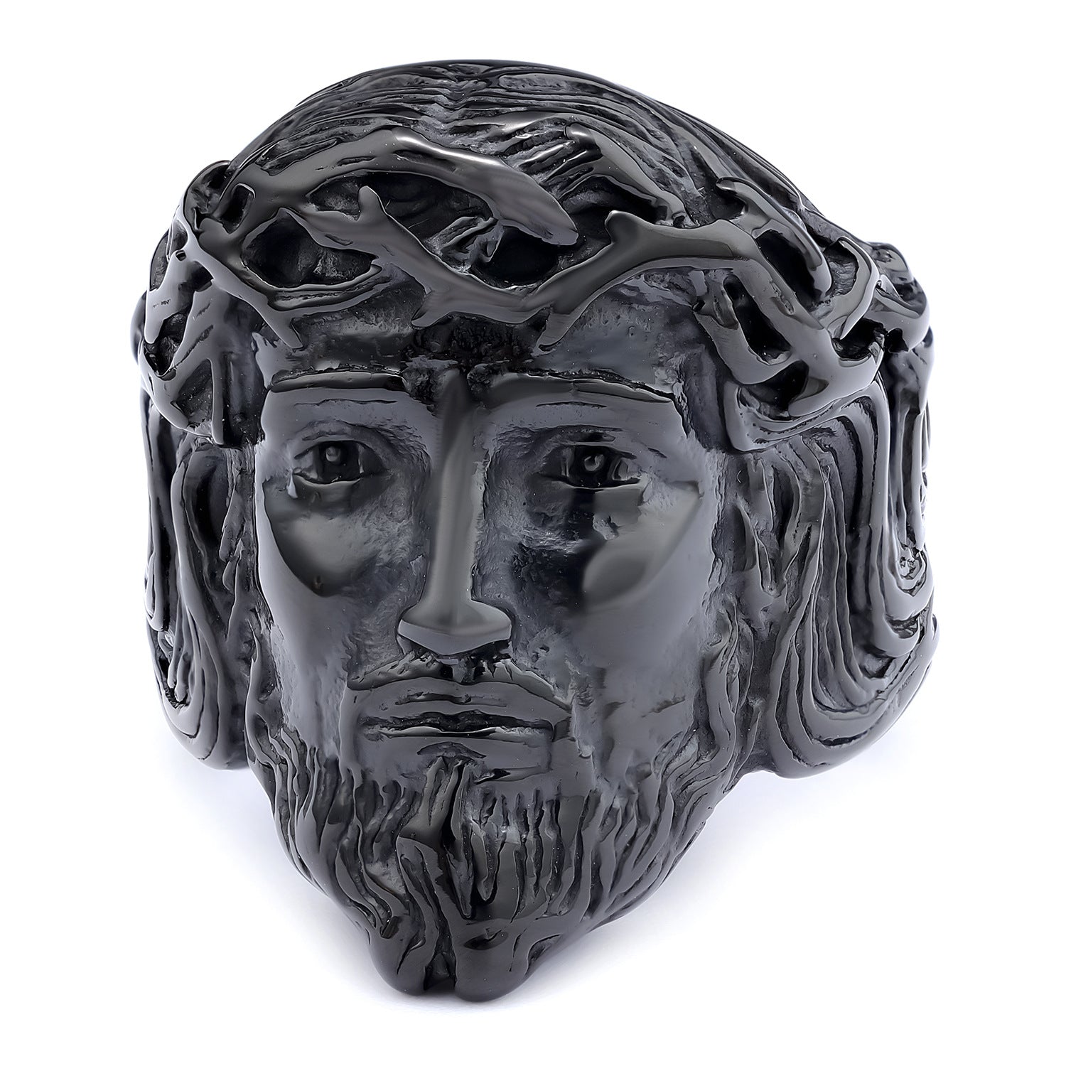 925 silver men's ring with human head