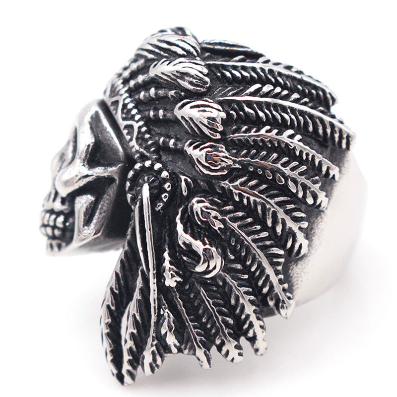 "Soul of the Chief" Indian Skull Ring