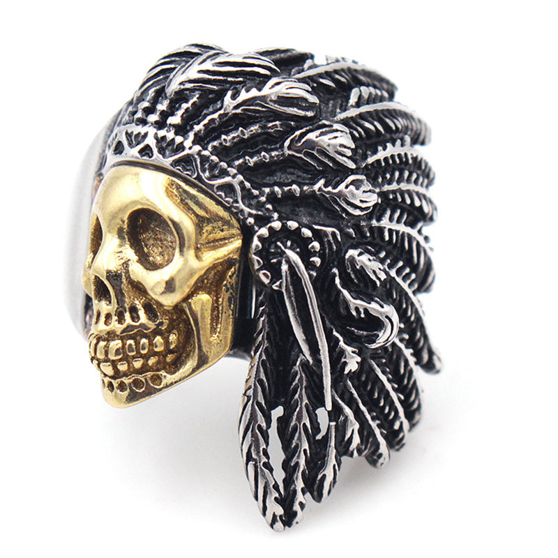 "Soul of the Chief" Indian Skull Ring