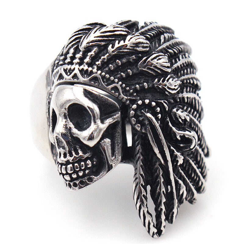 "Soul of the Chief" Indian Skull Ring