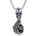 Skull Claw Gem Ball Necklace