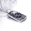 skull nameplate necklace