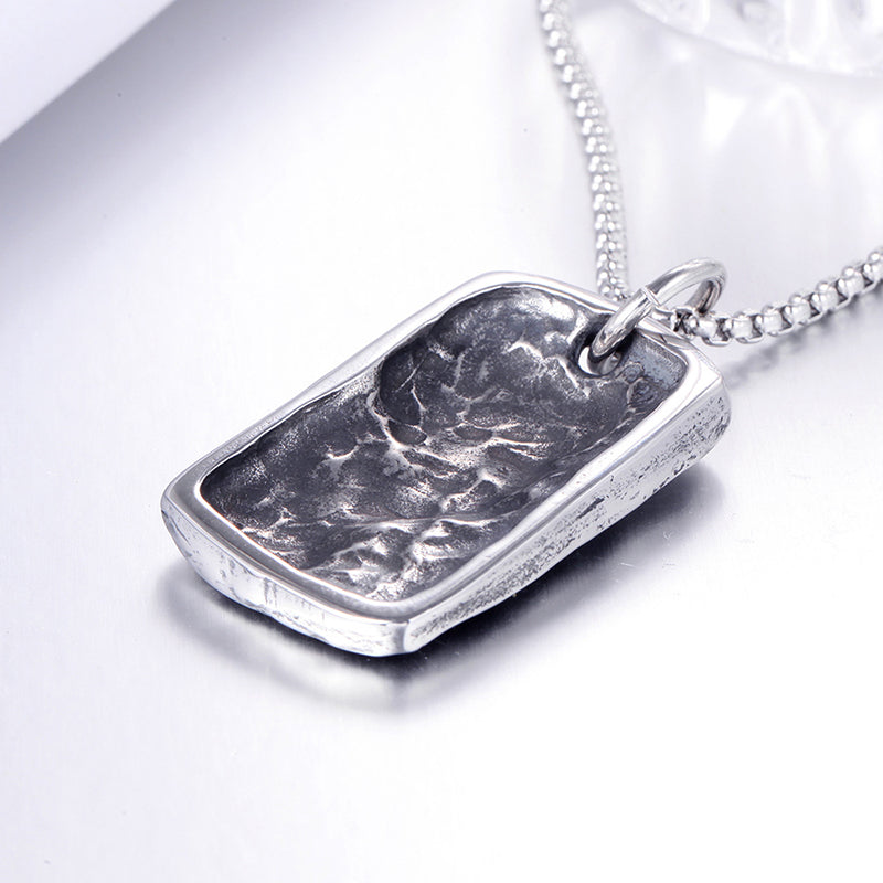 skull nameplate necklace