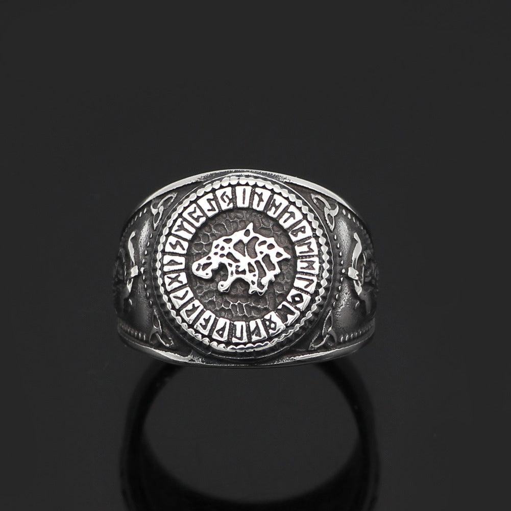 Viking Wolf Head Ring