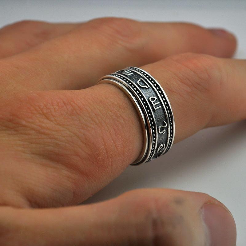 Twelve Constellations Rotating Ring