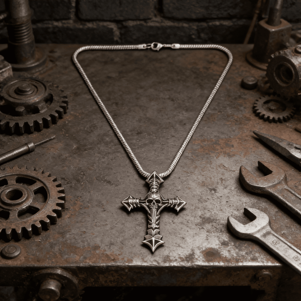 Cross and Skull Necklace