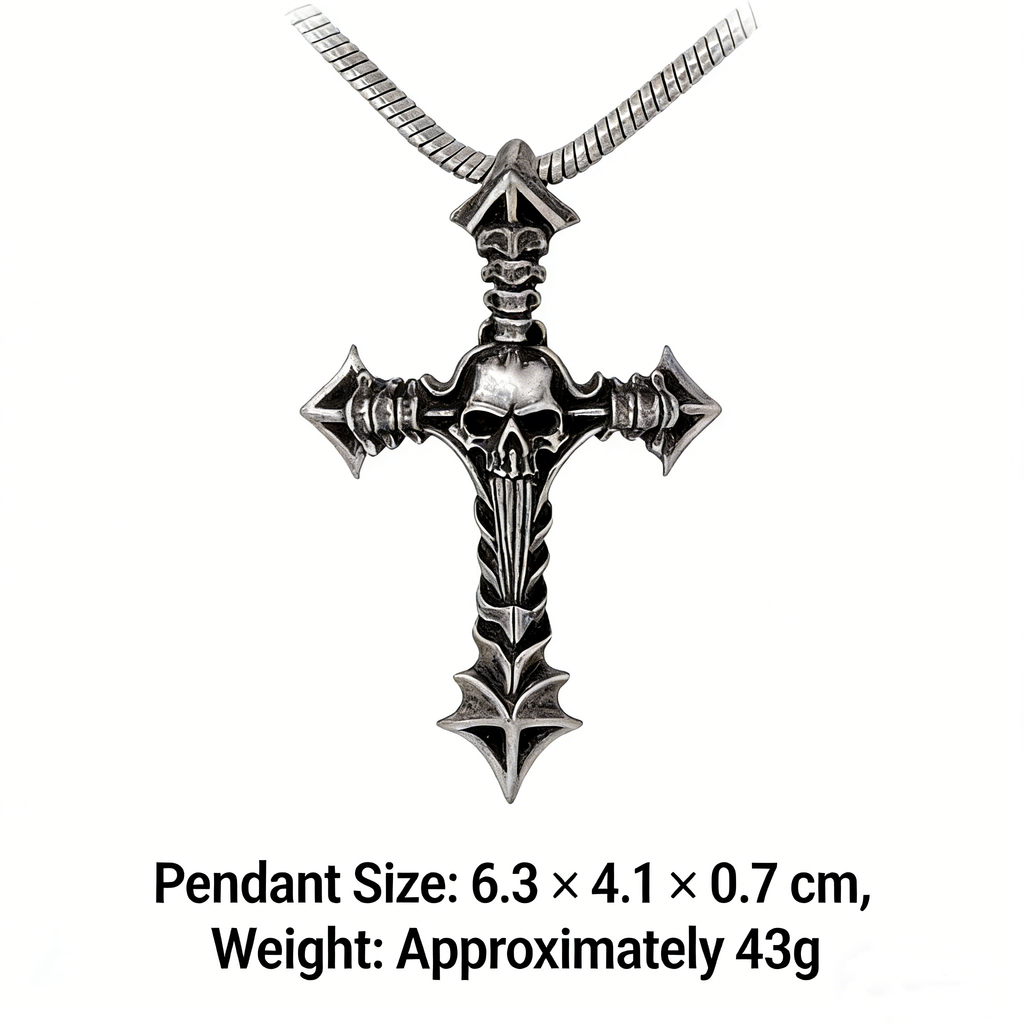 Cross and Skull Necklace