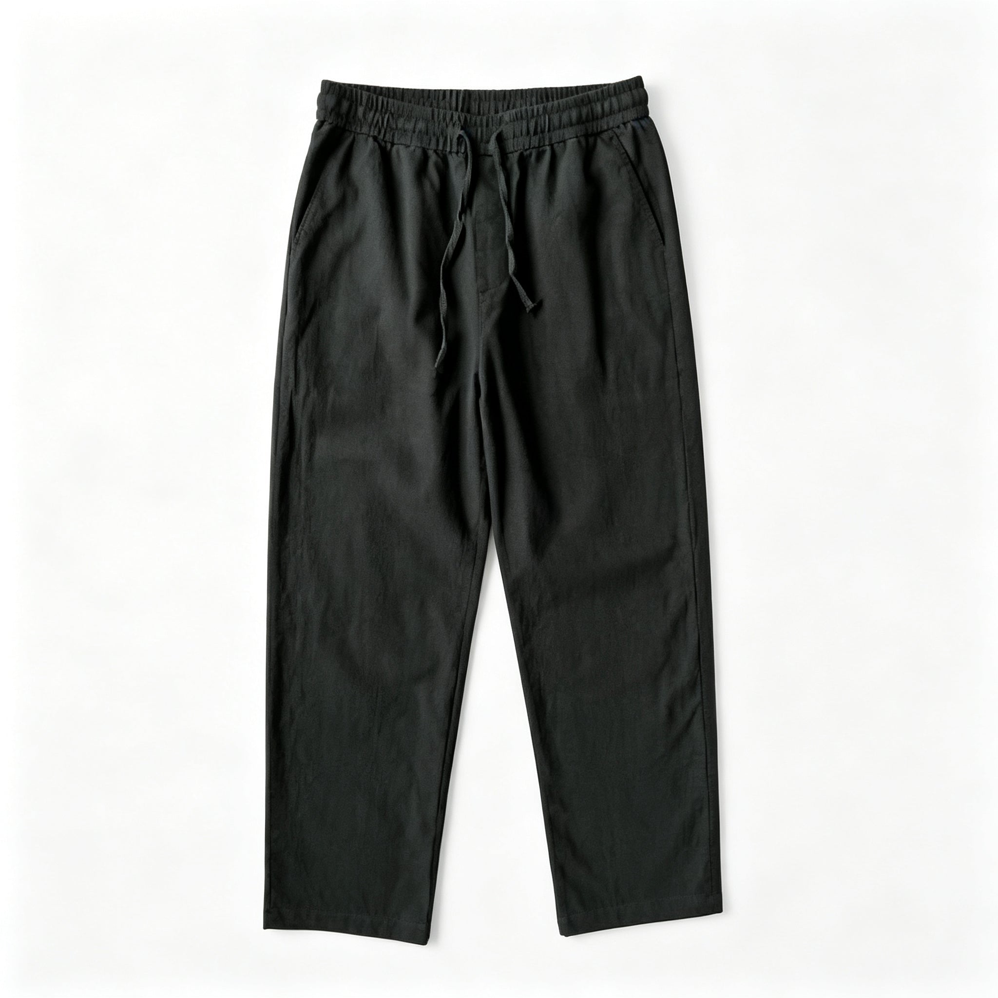 Men's Relaxed Fit Linen Blend Drawstring Pants – Lightweight Casual Straight Leg Trousers