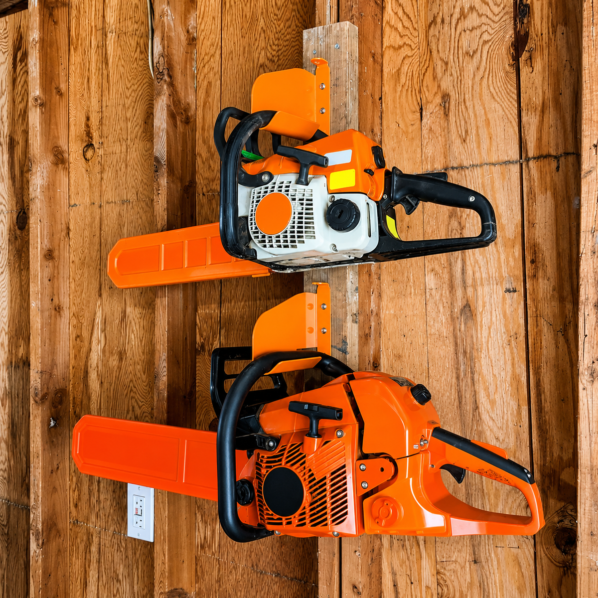 Wall-Mounted Power Tool Holder — Get Heavy Outdoor Tools Off the Floor