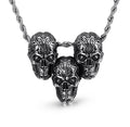 Vintage Multi Skull Pendant Necklace