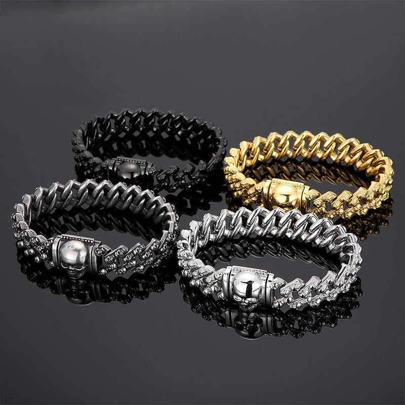 Men's skull bracelet