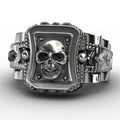 Black Diamond Skull Ring
