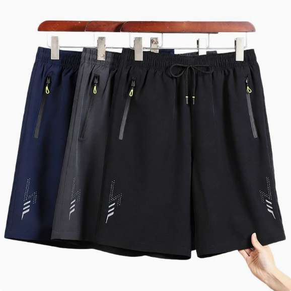 Men’s Tactical Running Shorts – Quick Dry Gym Shorts with Zipper Pockets