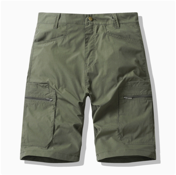 Men’s Lightweight Cargo Shorts – Stretch Utility Work Shorts with Zipper Pockets