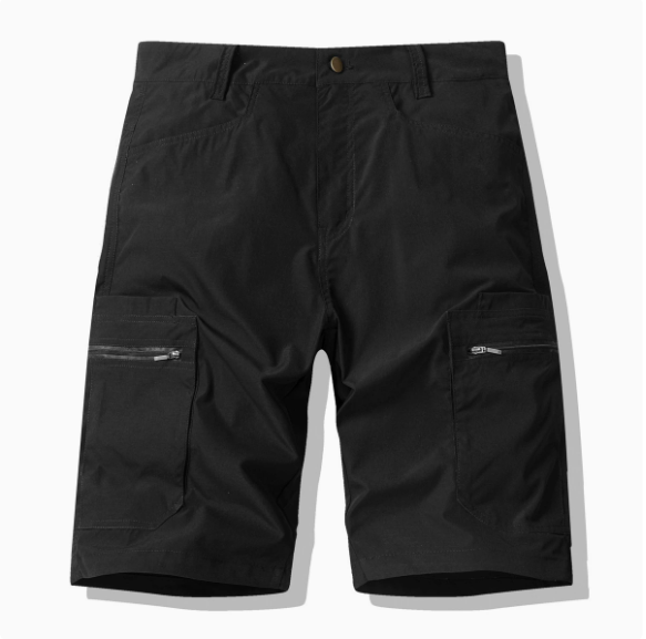 Men’s Lightweight Cargo Shorts – Stretch Utility Work Shorts with Zipper Pockets