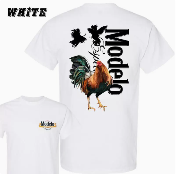Modelo Rooster T-Shirt - Bold Rooster Graphic With