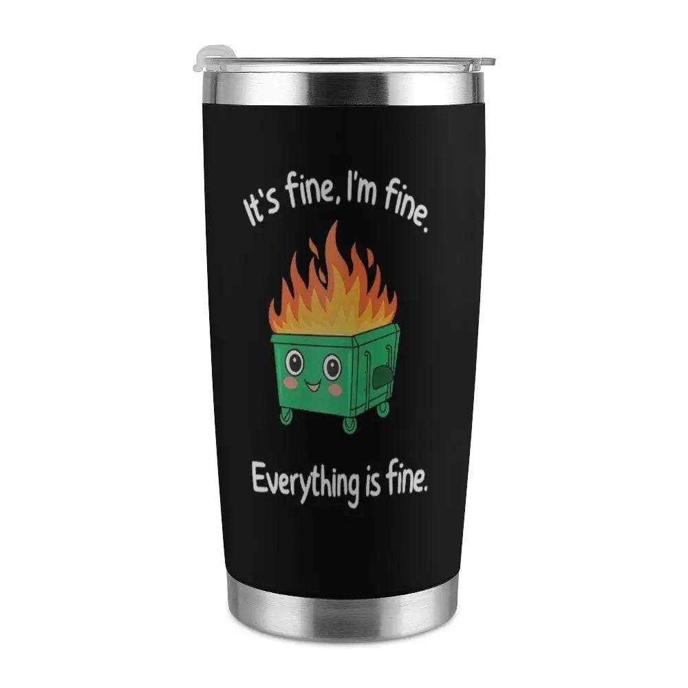 Trash can-shaped stainless steel thermos cup