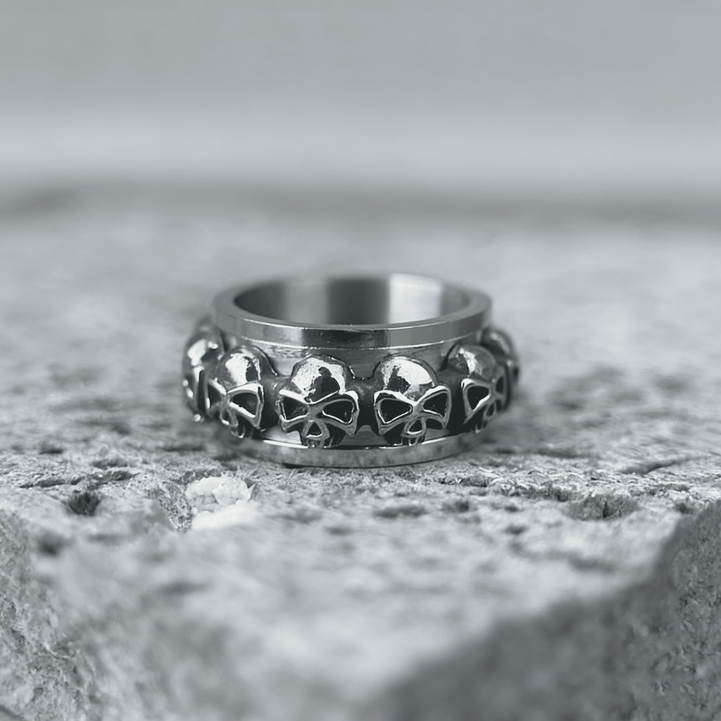 Skull Fidget Spinner Ring