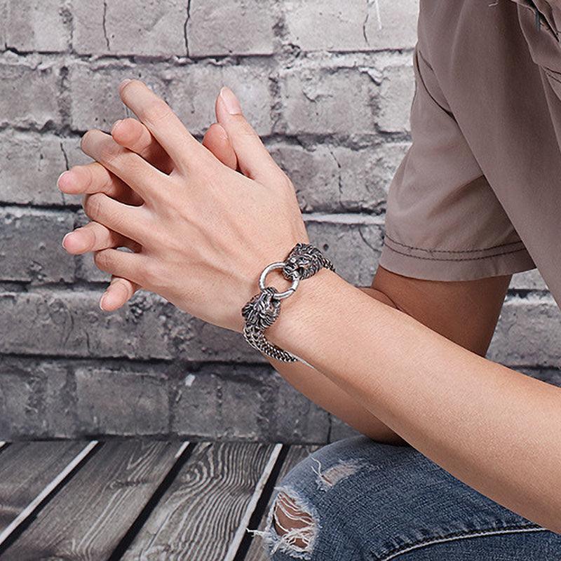 Viking Wolf Head Bracelets