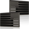 Blackout American Flag Metal Emblem Set