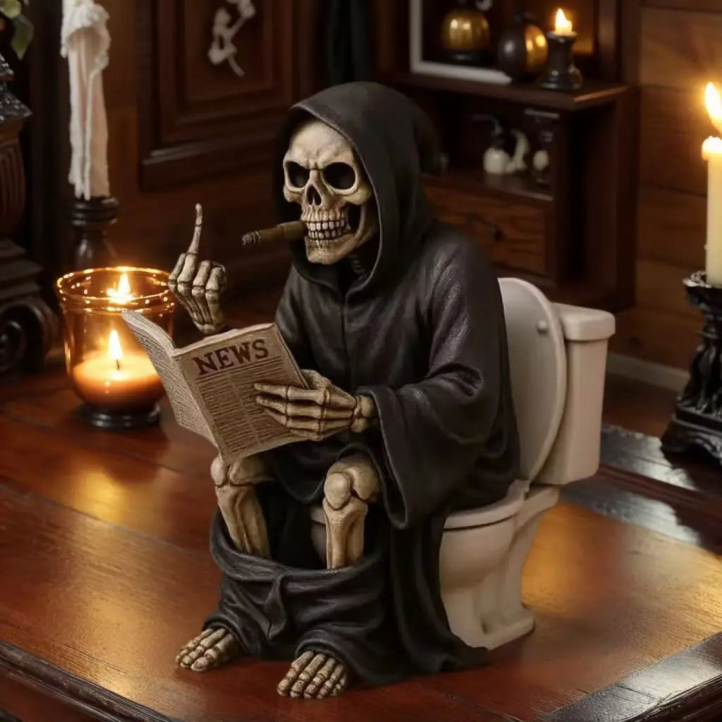 Gothic style resin statue shelf ornament