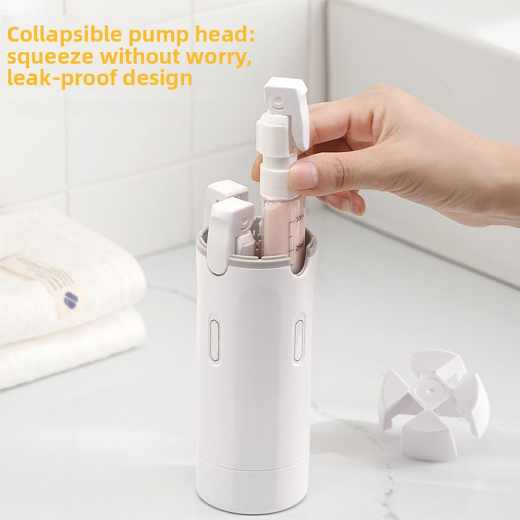 4-in-1 Portable Travel Dispenser Bottle