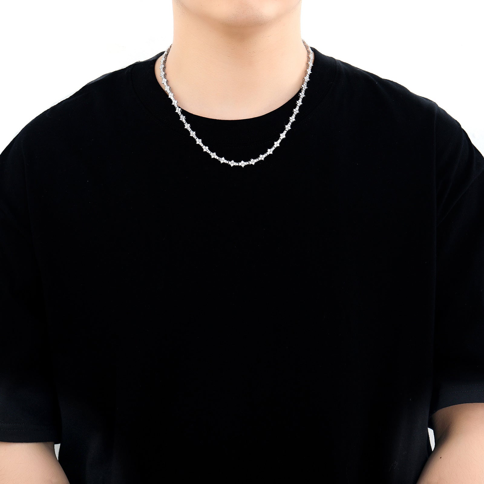 Plum Blossom Tennis Bracelet Necklace