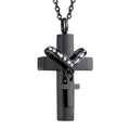 Cross necklace (can hold ashes/perfume)