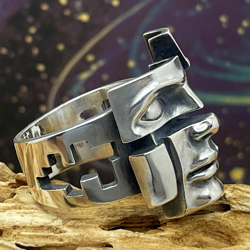 Split Personality Mask Ring