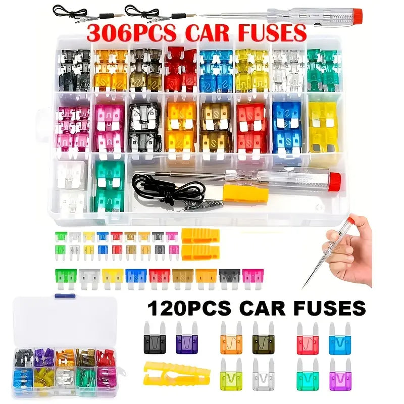 306-Piece Automotive Blade Fuse Assortment Kit