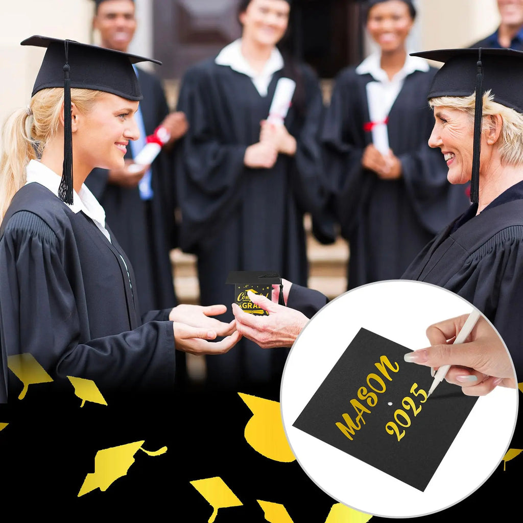 30 Tasseled Graduation Cap Candy Boxes