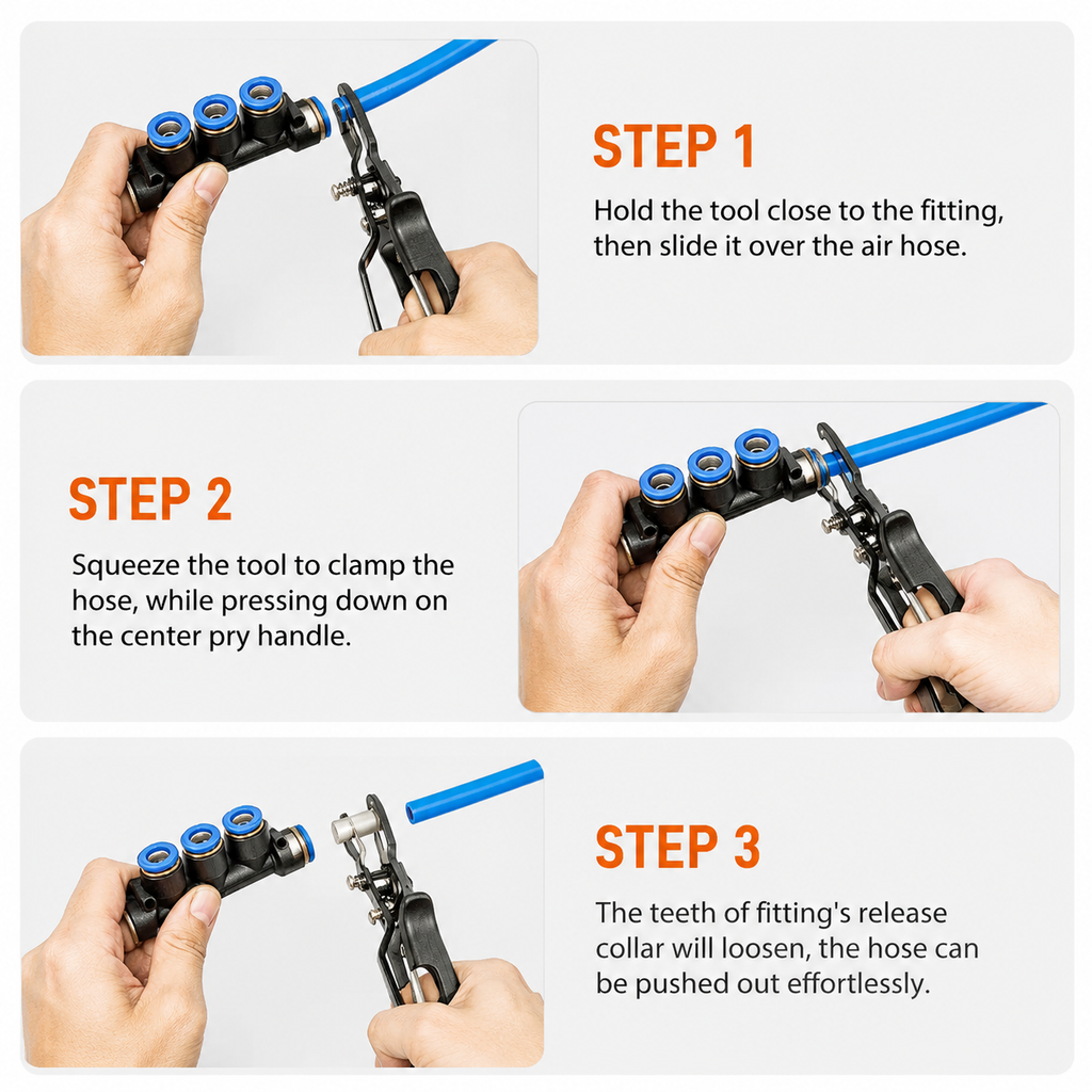Pneumatic Push-to-Connect Fitting Release Pliers