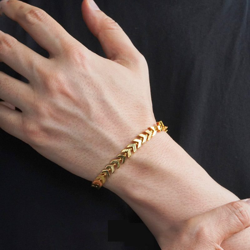 18K gold-plated wheat ear bracelet