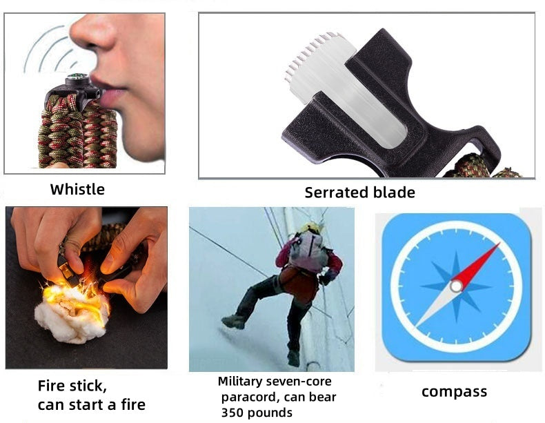 Multifunctional paracord bracelet