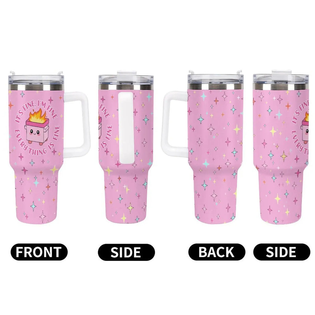Trash can-shaped stainless steel thermos cup