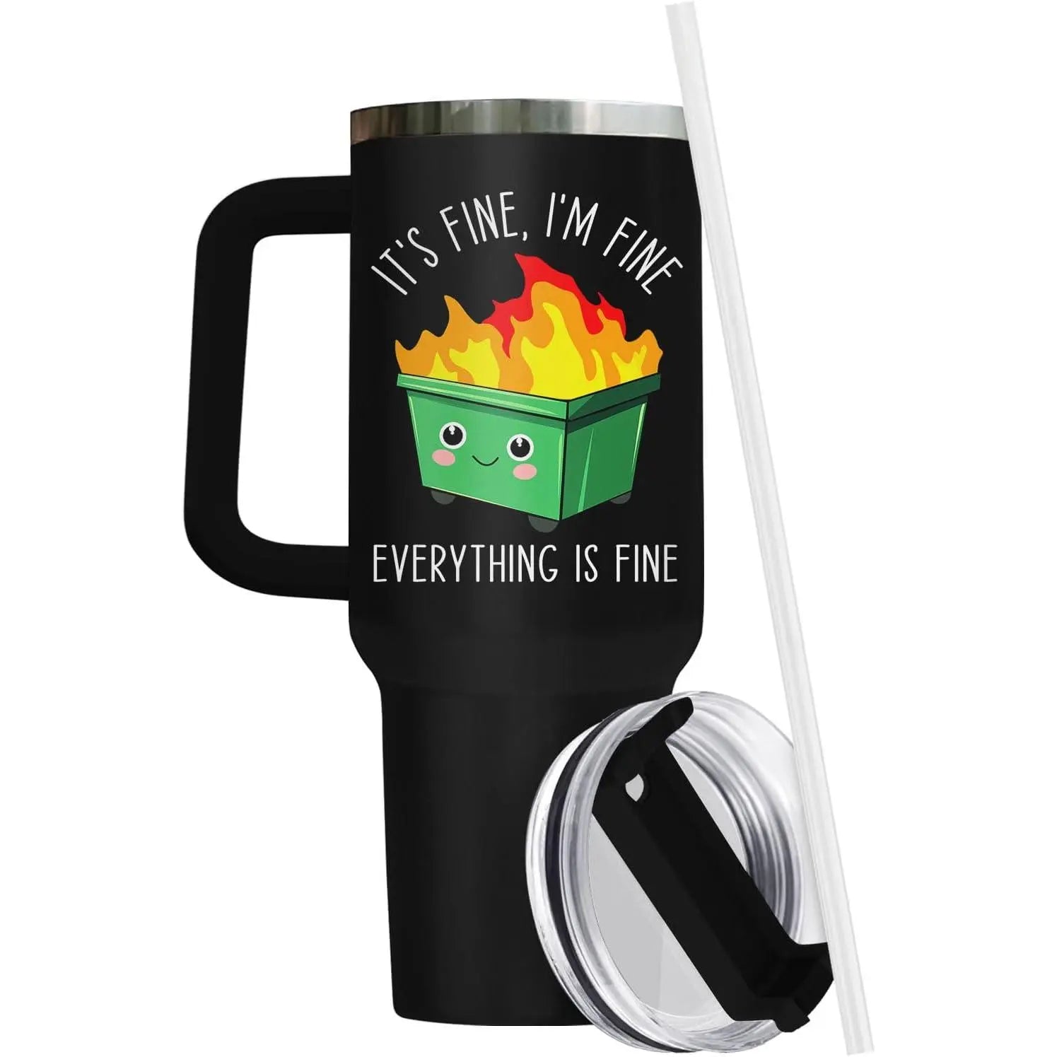 Trash can-shaped stainless steel thermos cup