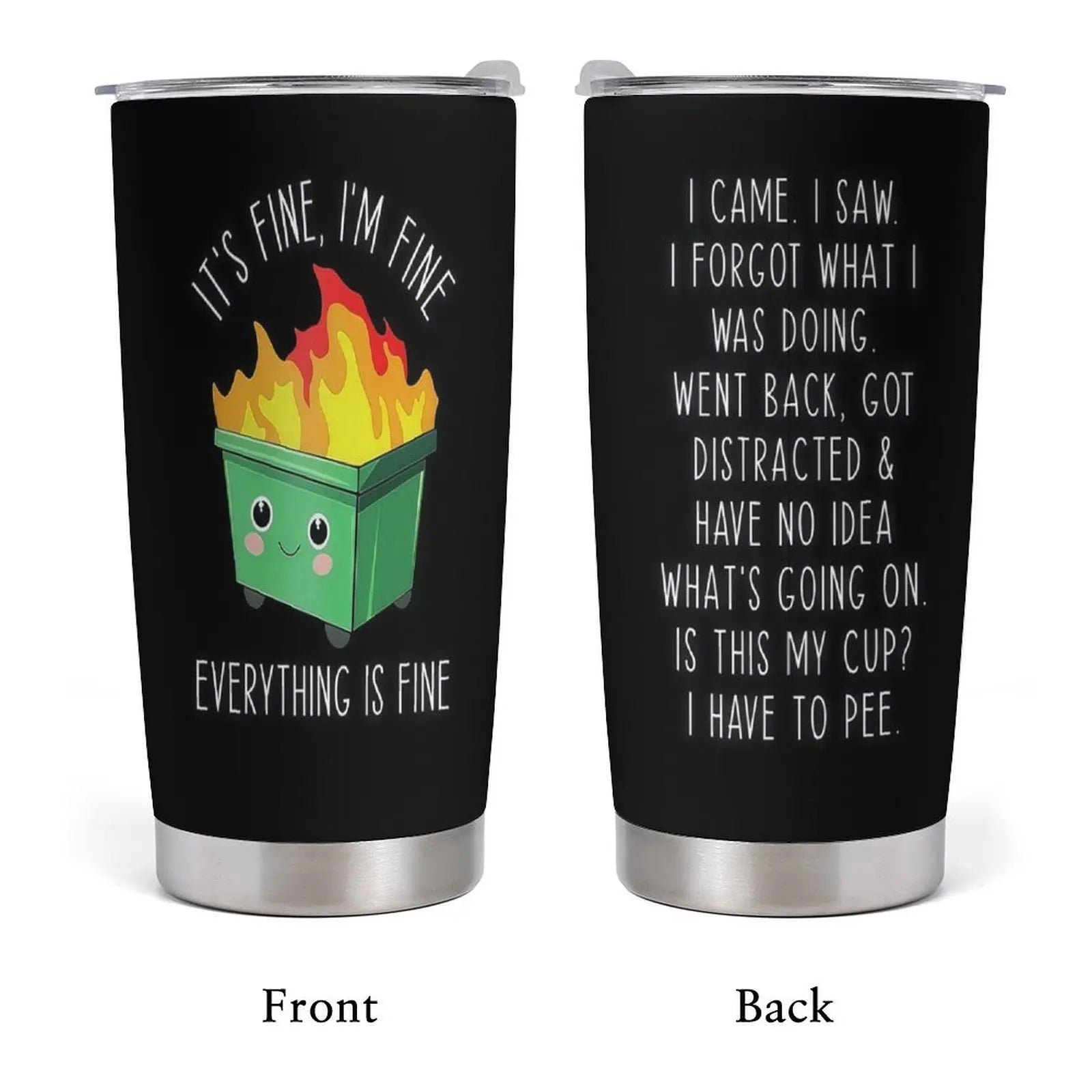 Trash can-shaped stainless steel thermos cup