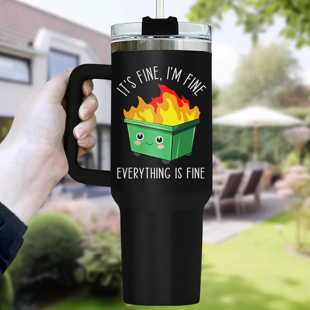 Trash can-shaped stainless steel thermos cup