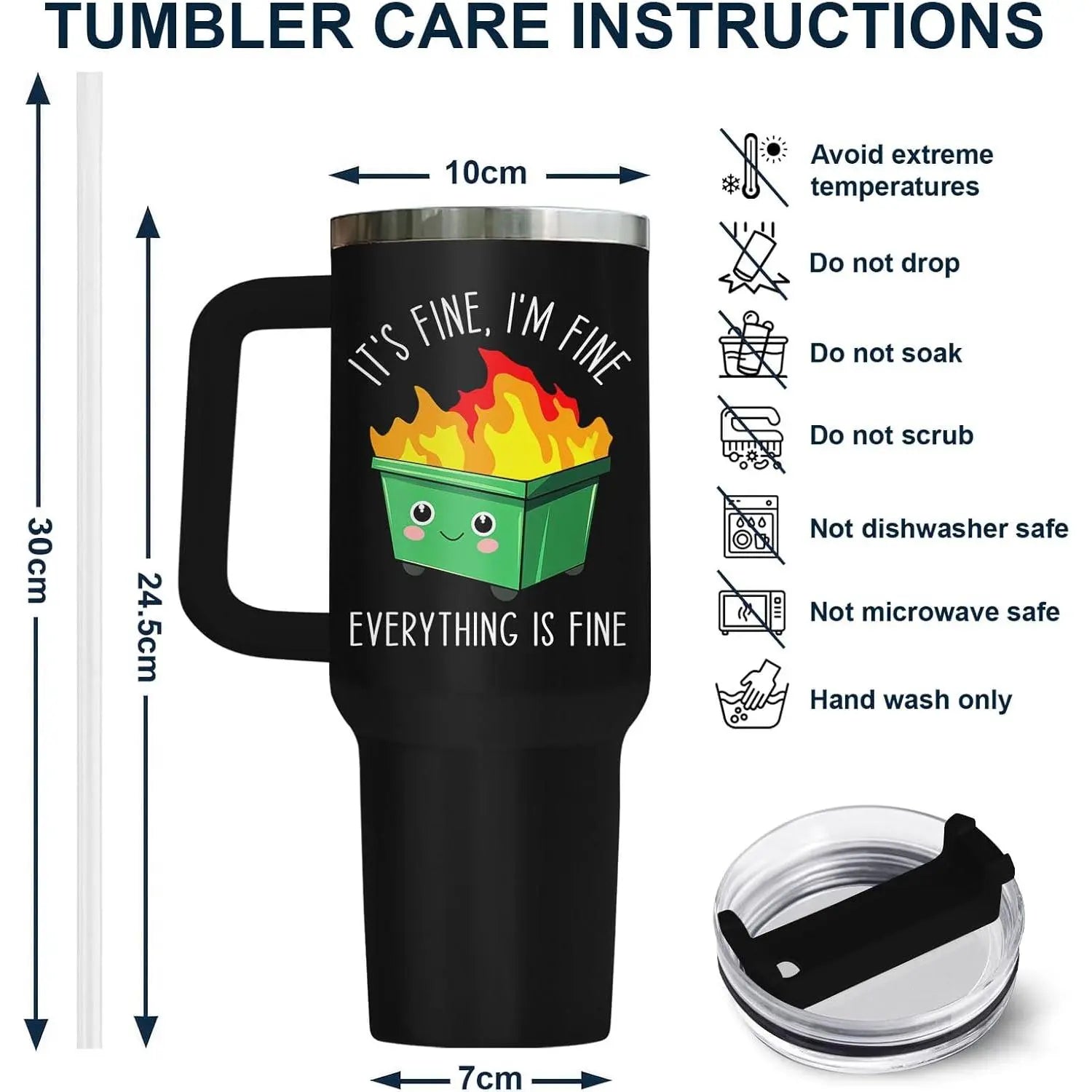 Trash can-shaped stainless steel thermos cup