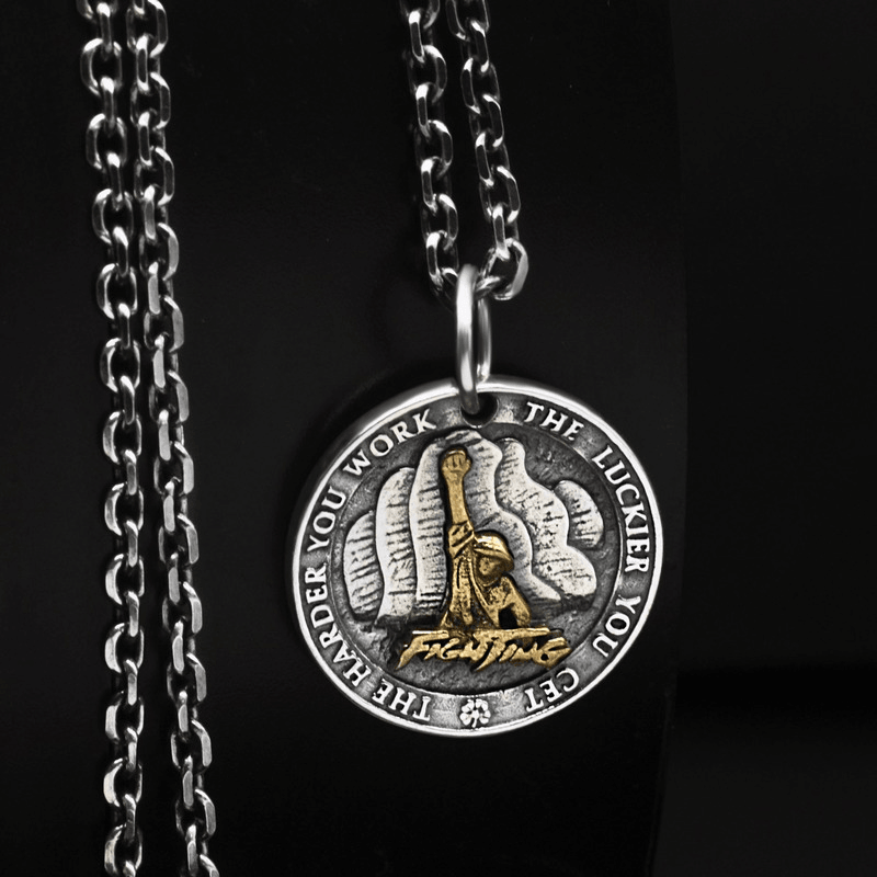 Vintage Round Medal Pendant