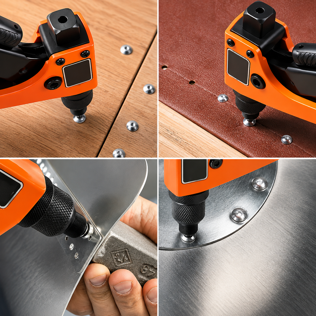 4-in-1 Hand Rivet Gun Kit — Switch Sizes by Hand and Keep the Job Moving