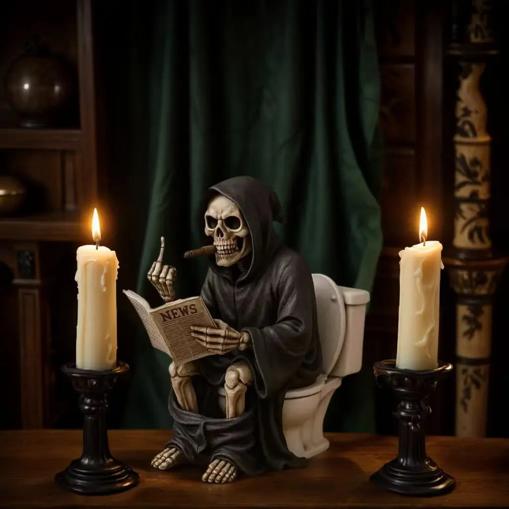 Gothic style resin statue shelf ornament