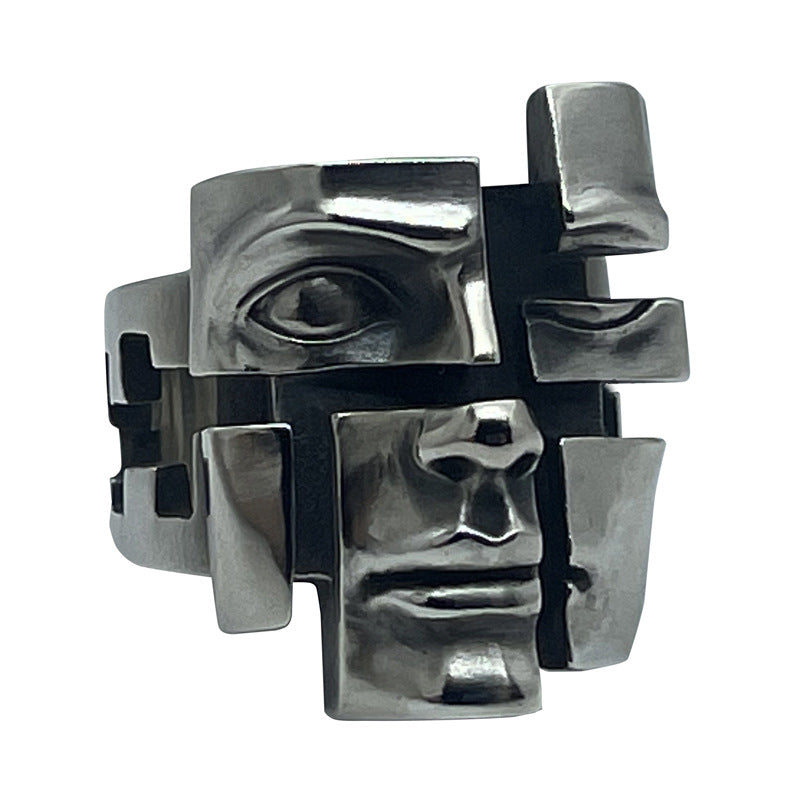Split Personality Mask Ring