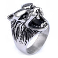Norse mythology wolf head ring