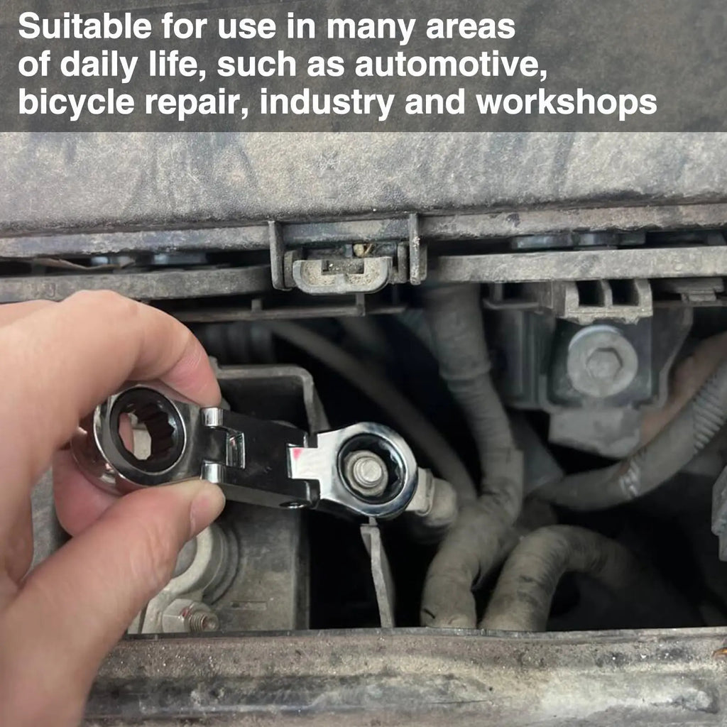 5-Piece Stubby Flex-Head Ratcheting Wrench Set – Built for Tight Spaces
