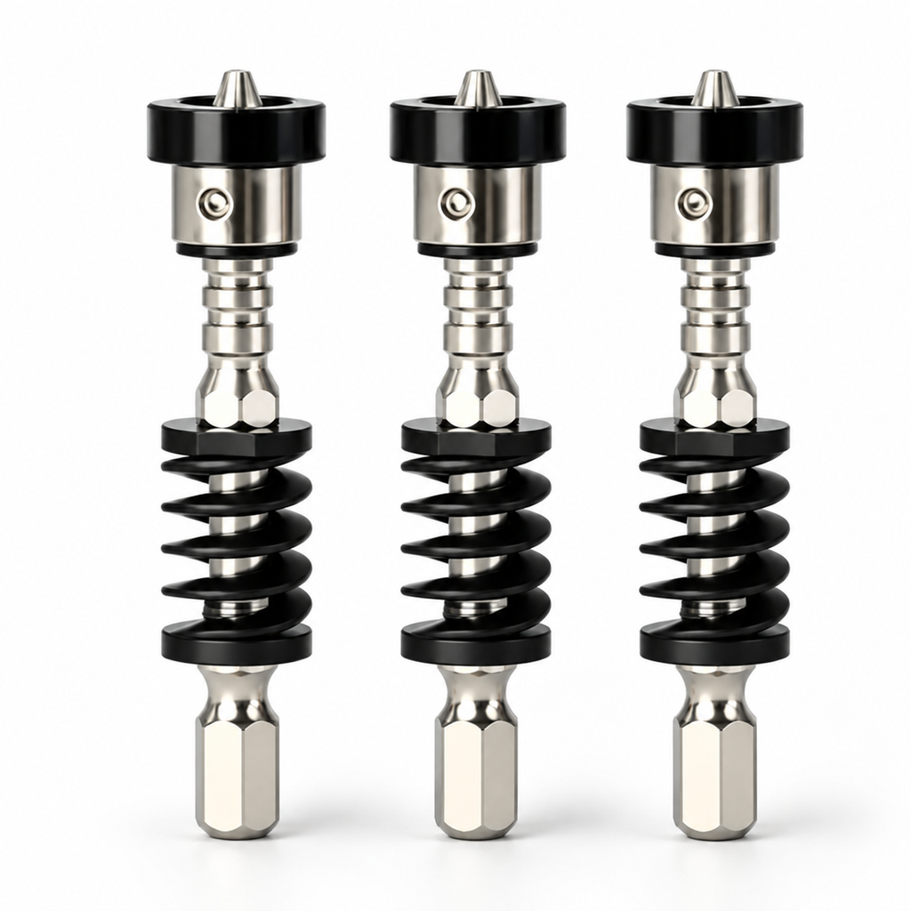 Spring-Loaded Magnetic Screwdriver Bit Holder