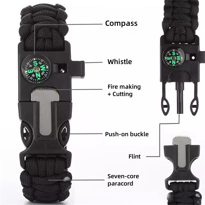 Multifunctional paracord bracelet