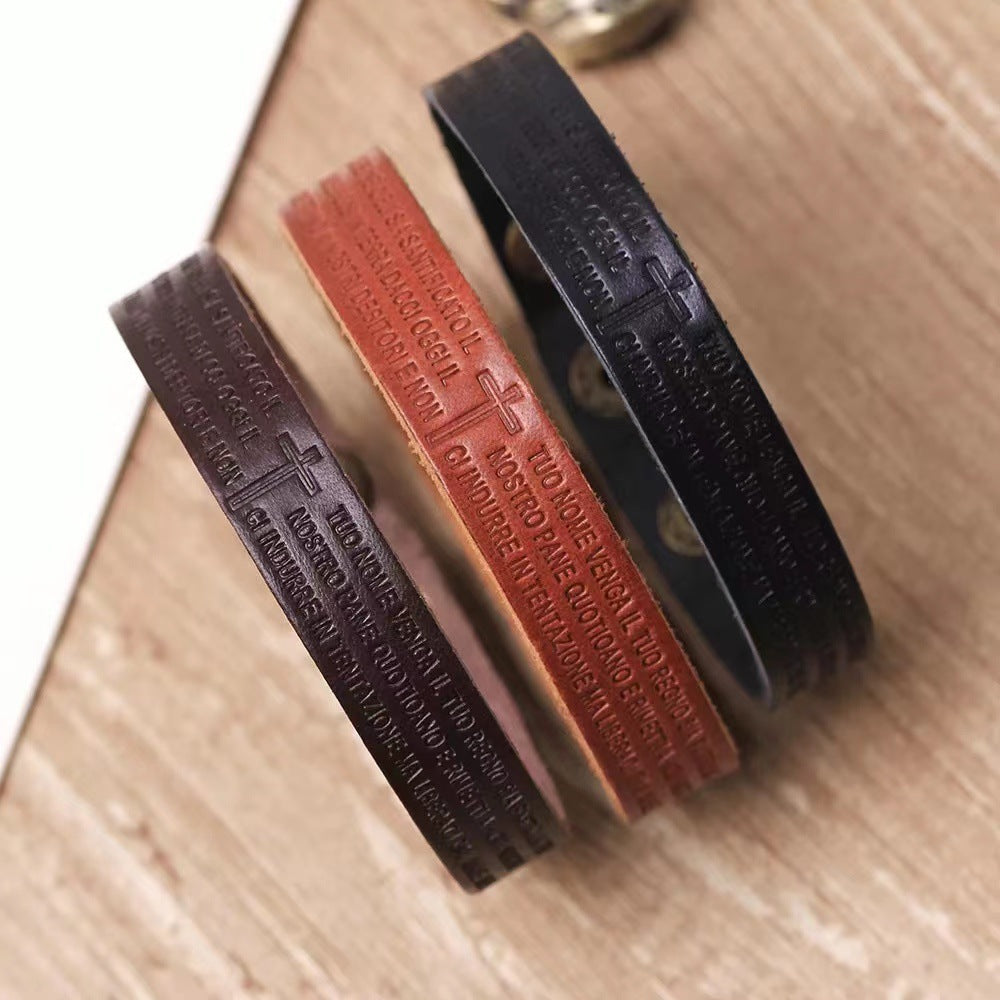 Cowhide bracelet