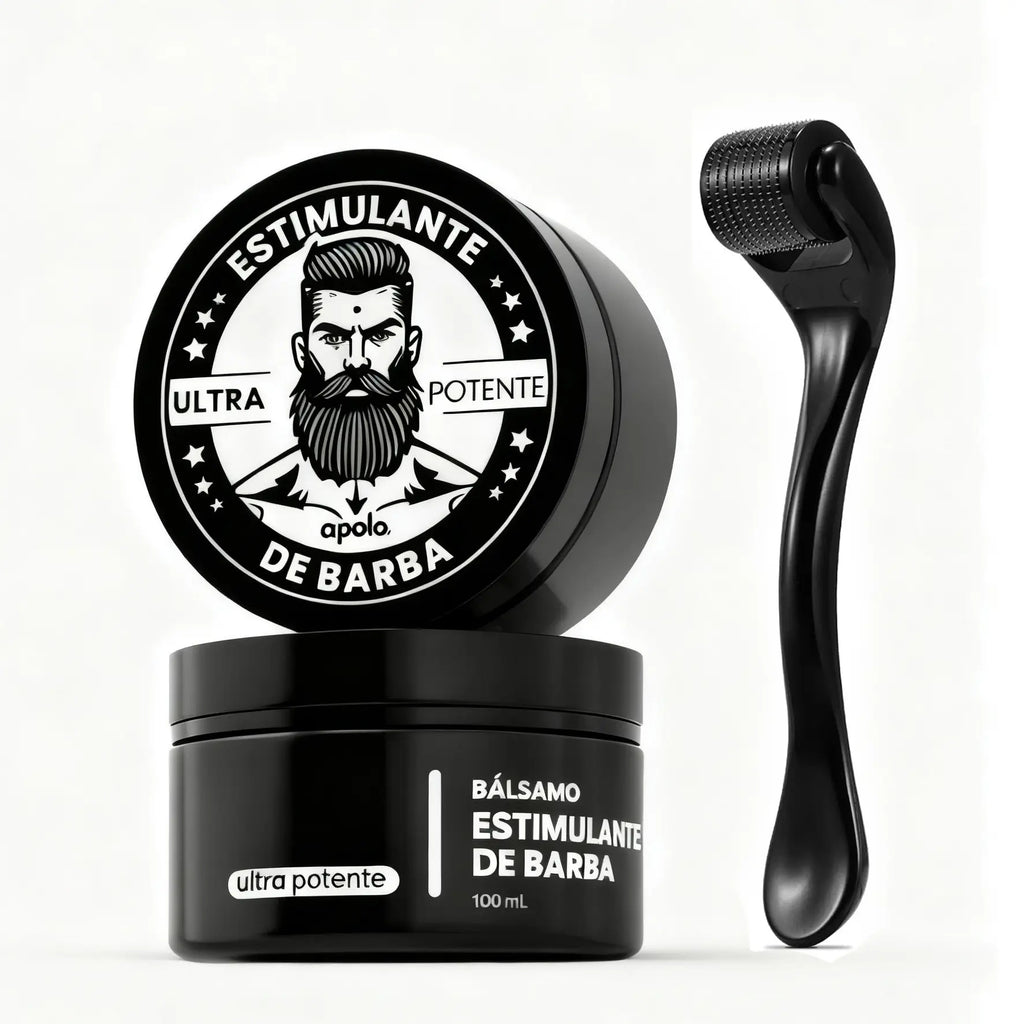 Men's Beard Balm and Grooming Roller Set